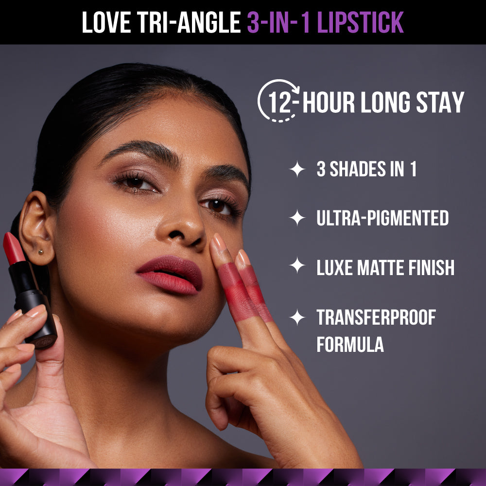 Love Tri-Angle 3 In 1 Lipstick – Staze Beauty