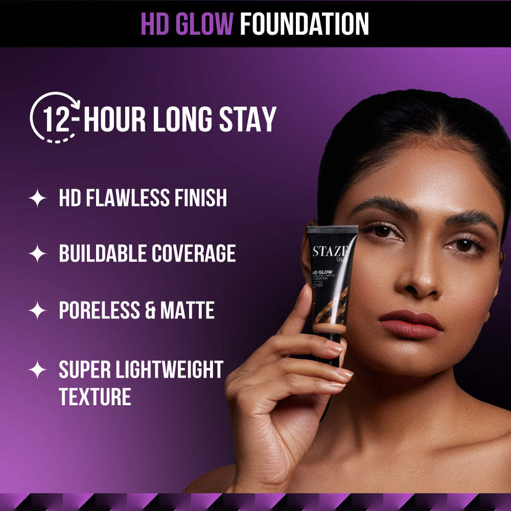 HD Glow Foundation - 333C Amber – Staze Beauty